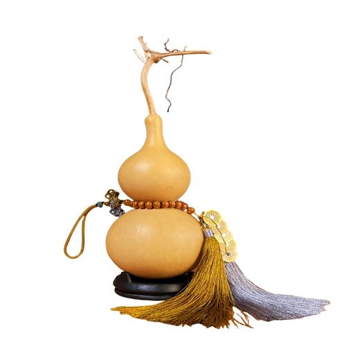 五帝钱文玩天然木真口大葫芦挂件门对门口客厅办公室