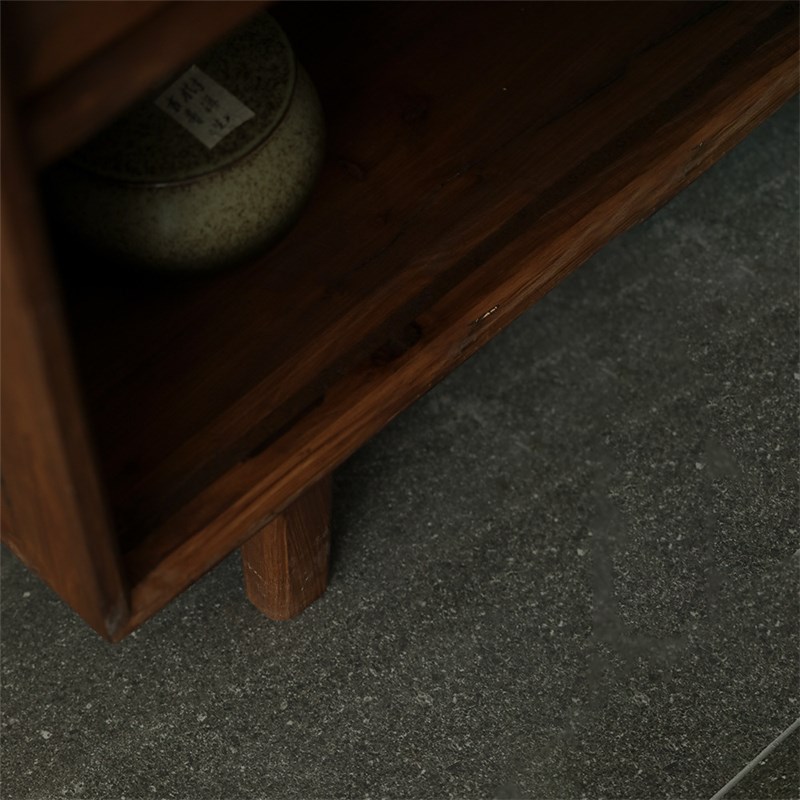 茶空间小边柜实木餐厅民宿茶馆茶楼老株木茶柜中式覆古展示柜