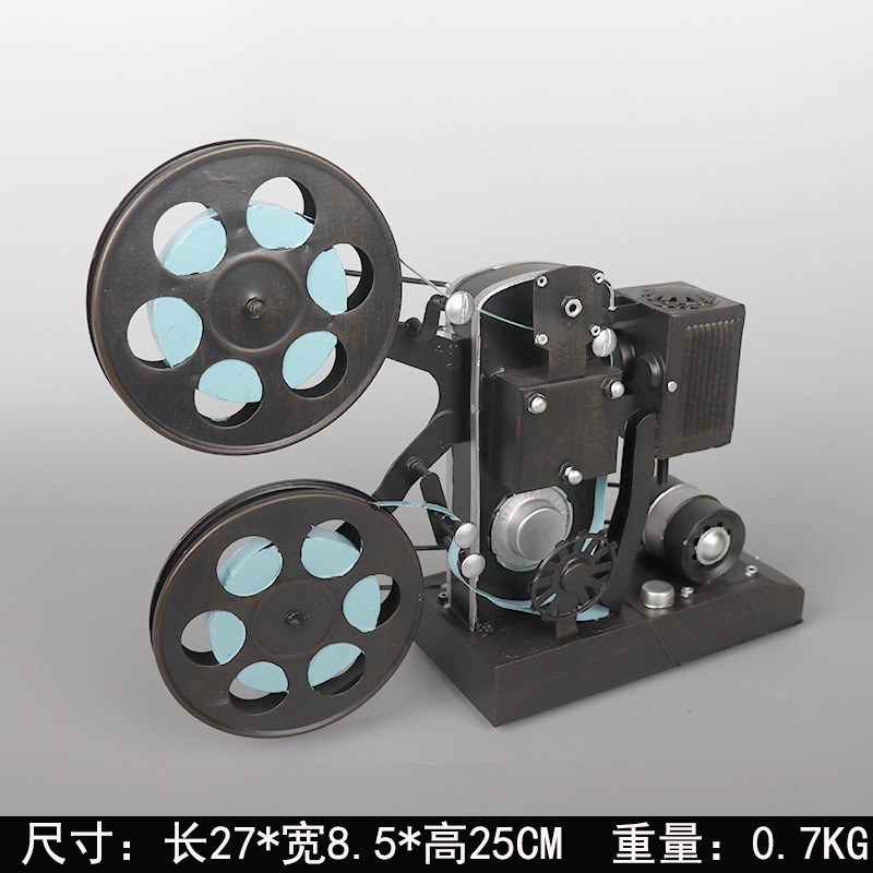 复古仿真放映模型铁皮工艺品怀旧老物件橱陈列拍摄影道具
