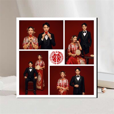 六九宫格相框摆台水晶洗相片婚纱照艺术多照片制作加打印