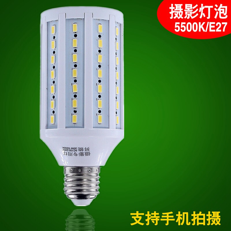 昇能摄影灯泡影棚拍照灯柔光箱玉灯日光色