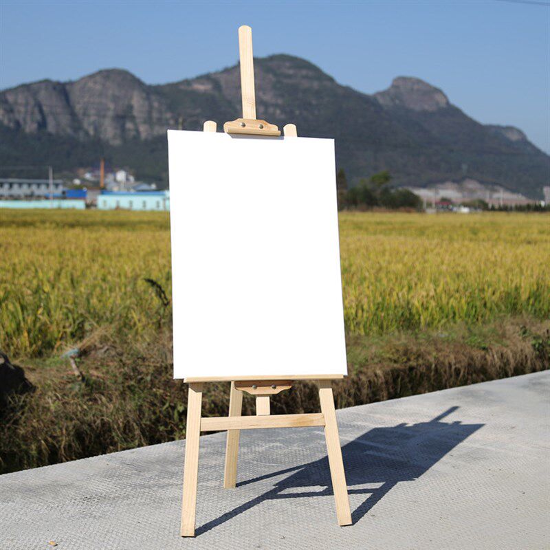 厂家实木画架美术生用画板松木小素描油画架子木质展示架