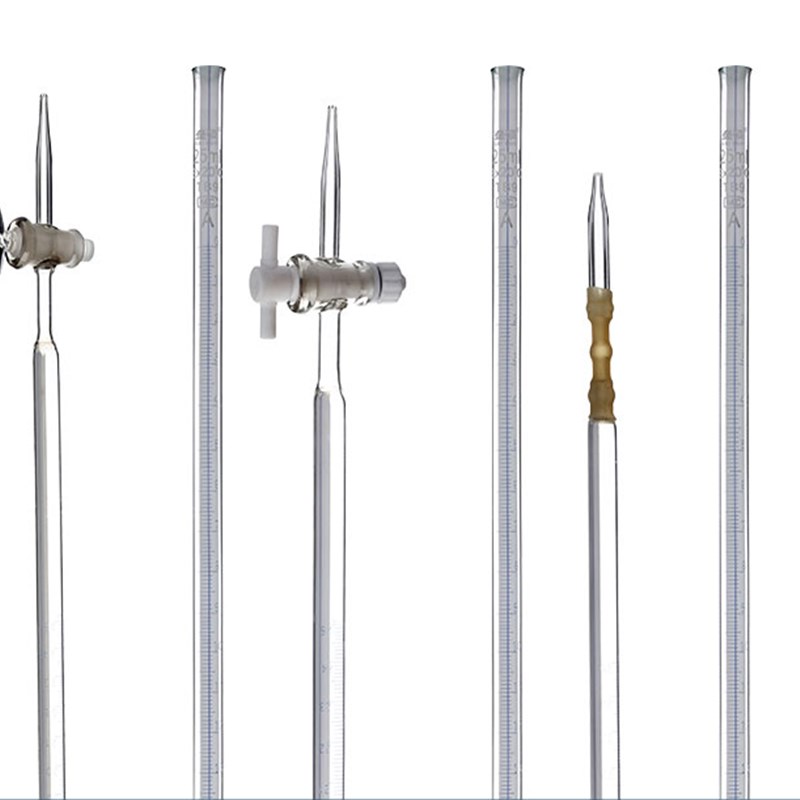 实验室用 玻璃蓝白线 兰白线 酸式 碱式四氟滴定管