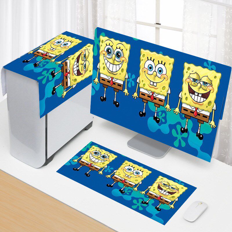 布艺卡通电脑防尘罩台式一体机保护液晶显示器机键盘盖布