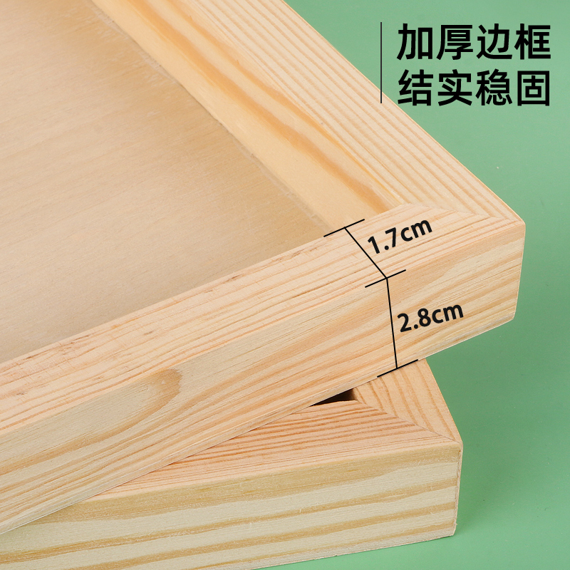 桦木板画框坦培拉画板岩彩画木质肌理画丙烯颜料沥粉石英砂丙烯画