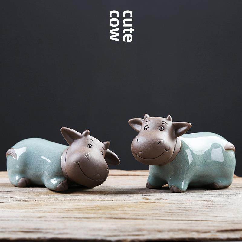 陶瓷牛饰品，吸引财富，可爱的牛电视柜桌面家居装饰生日礼物十二,家居饰品,装饰摆件,淘宝优惠券,粉丝福利购,淘宝优惠卷