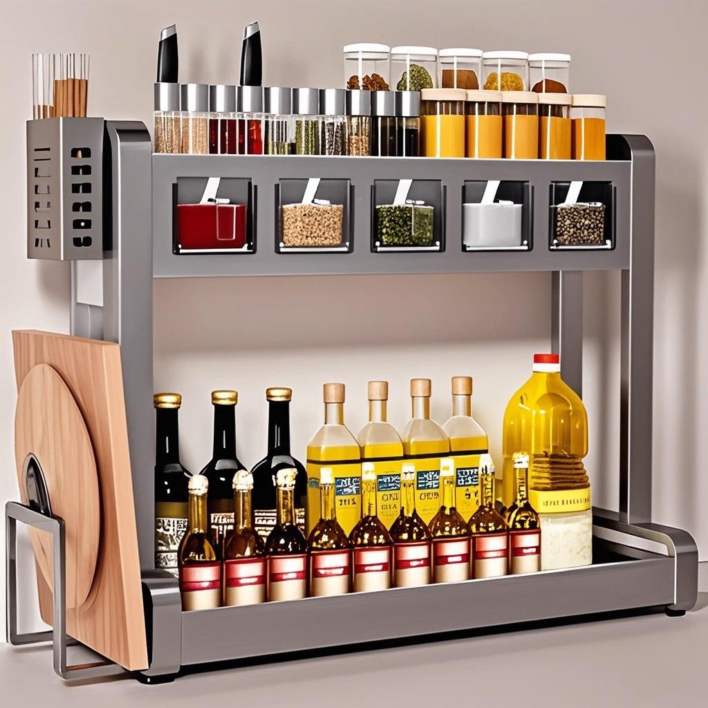 新款厨房多功能家用调料置物架筷子刀架台面调味品佐料厨具收纳架