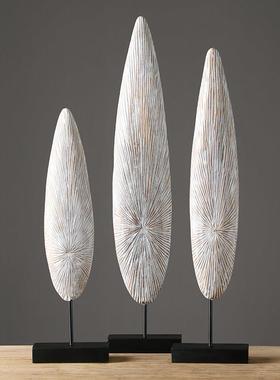 抽象艺术入户玄关摆件竖高客厅电视柜酒柜高级轻奢创意家居装饰品