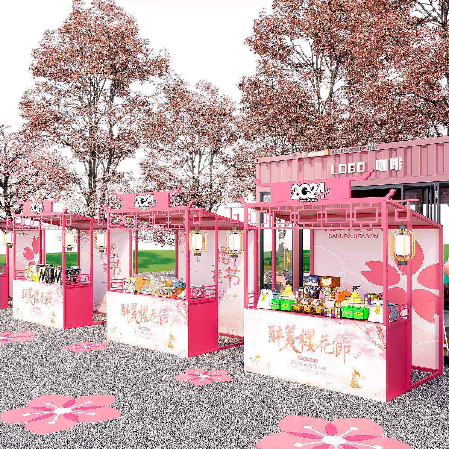 夏日集市活动摊位展示架户外商业街小吃车地摊架网红夜市摆摊货架