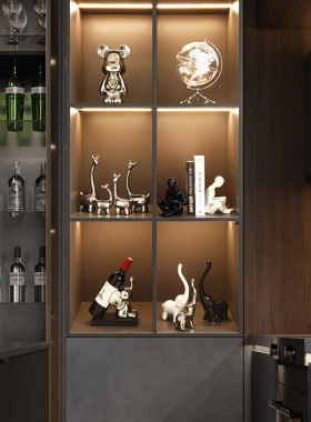 创意陶瓷鹿家居饰品摆件轻奢风客厅玄关酒柜电视柜房间改造小物件