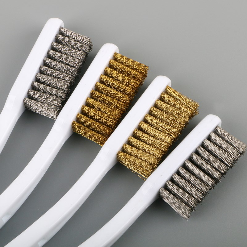 加密钢丝刷除锈j抛光铜丝刷文玩核桃打磨缝隙厨房清洁刷工业小刷