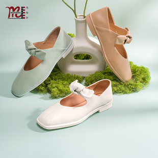 里外全羊皮【超能小太阳严选】MARTNIEL法式玛丽珍鞋气质百搭皮鞋
