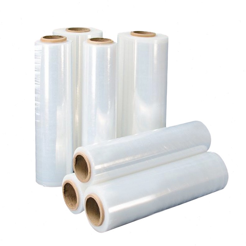 缠绕膜大卷50CM宽塑料薄膜pe缠绕膜机用拉伸膜工厂用工业用拉伸膜