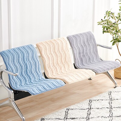 连排椅套不锈钢连排椅沙发垫候诊坐垫靠背一体毛绒公共铁椅座垫套