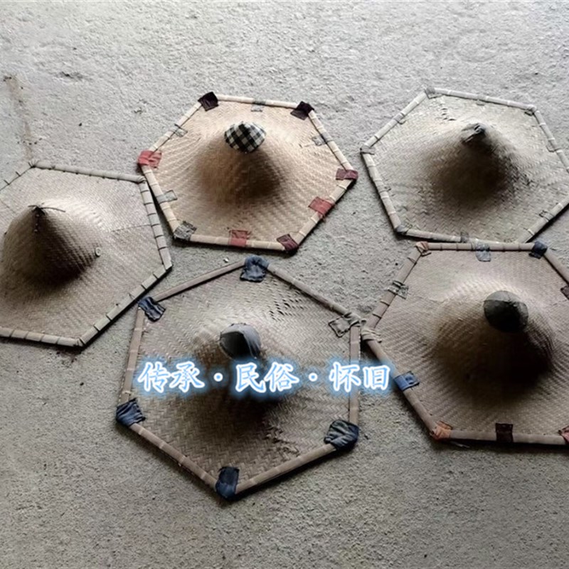 民俗怀旧老物件老竹编篮子旧竹筐茶叶筐老柳条编织篮筐手提篮装饰