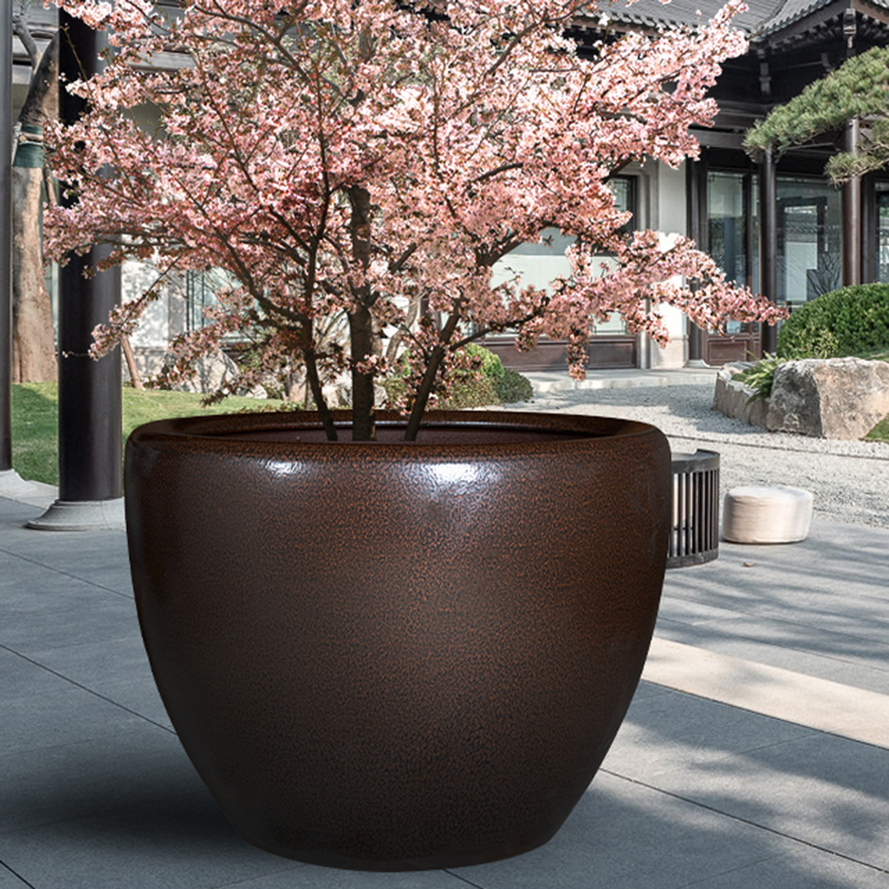 景德镇陶瓷器鱼缸办公室客厅摆件水缸庭院大缸养鱼盆锦鲤缸乌龟缸