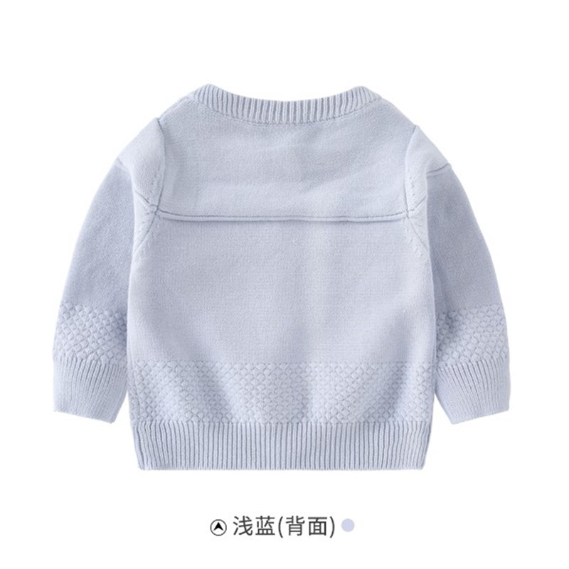 宝宝针织开衫春秋保暖外套婴儿毛衣儿童纱线衣上衣男女童装薄纯棉