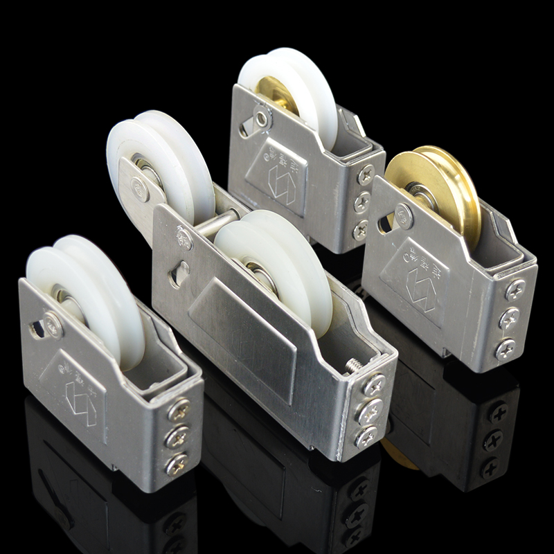 铝合金门窗滑轮90型不锈钢推拉窗户滚轮73型76轮子828双轮70铜轮