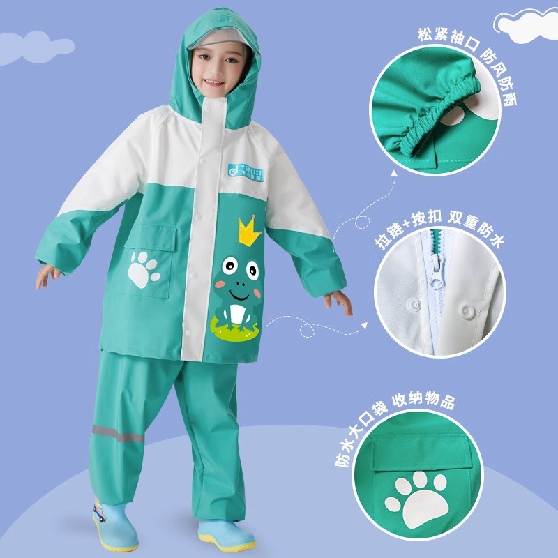 儿童雨衣男童女童小孩防雨服全身防水幼儿园女孩学生上学宝宝雨披