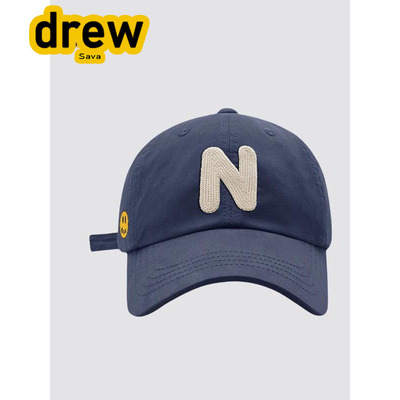 DrewSava笑脸帽子字母棒球