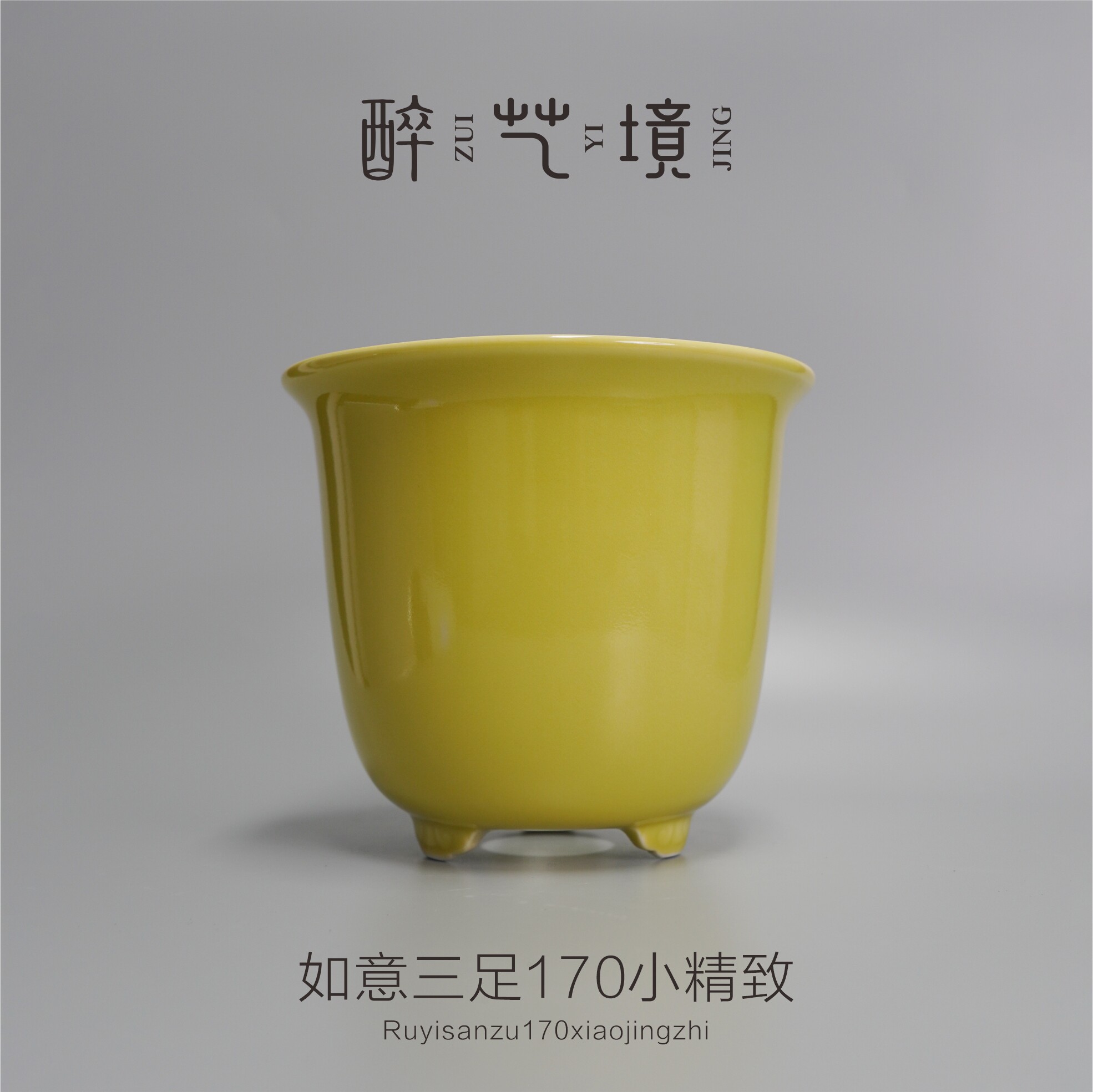 如意三足景德镇手工陶瓷花盆蝴蝶兰君子兰万年青内门竹客厅盆栽