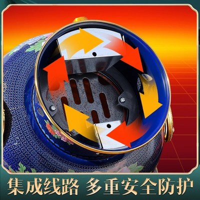景泰蓝火锅电碳铜火锅两用铜锅老式锅插电木炭家用火锅炉紫铜纯铜