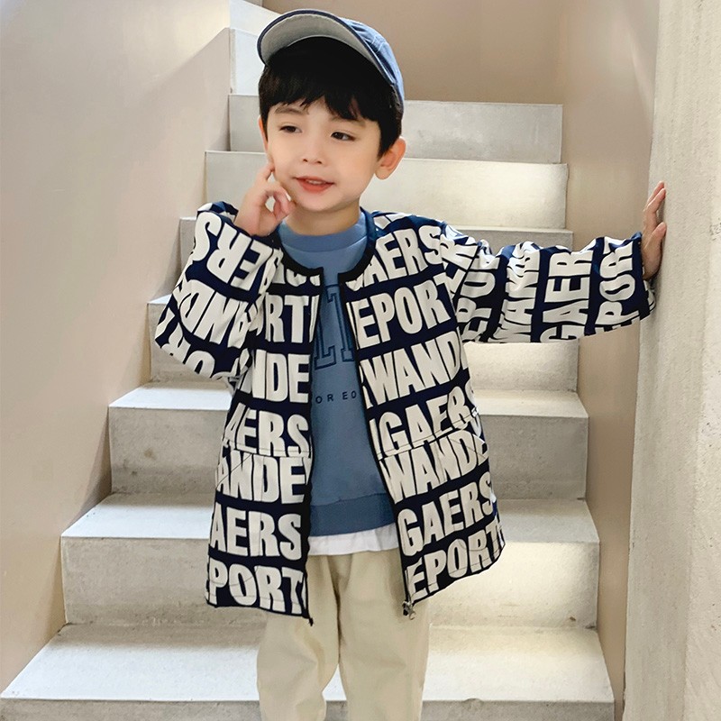男童防水罩衣秋冬长袖学生书法画画儿童羽绒服防脏护衣宝宝吃饭兜