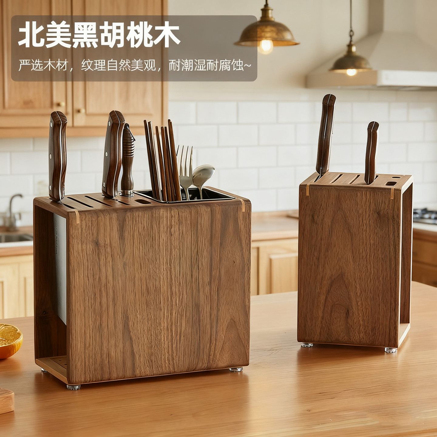 实木刀架置物架菜刀筷子收纳架