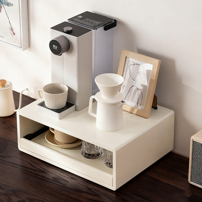【咖啡机置物增高架】厨房抽屉式