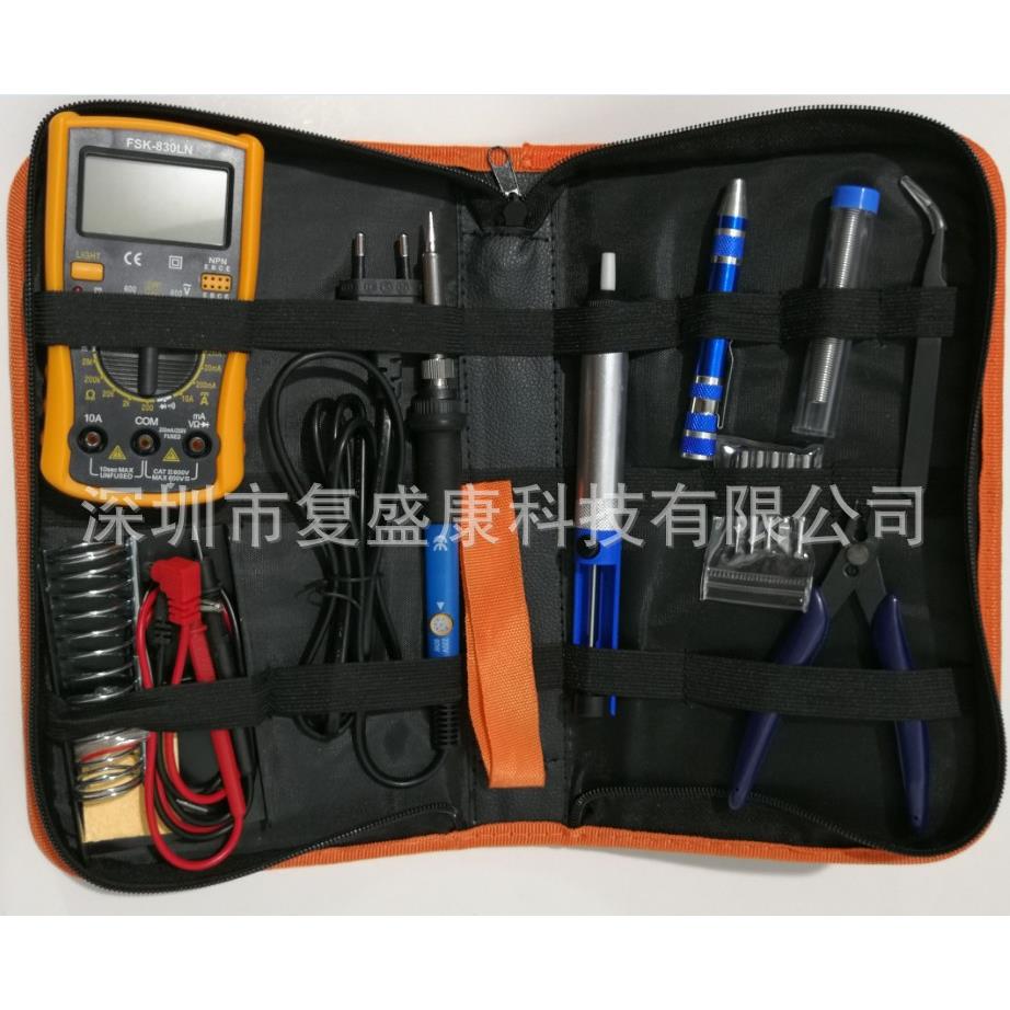 电烙铁带万用表套装焊锡工具 万用表套装 英规电烙铁组合套装包