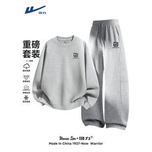 一整套宽松潮牌衣服Y 春秋季 回力运动休闲套装 男重磅宽松卫衣卫裤