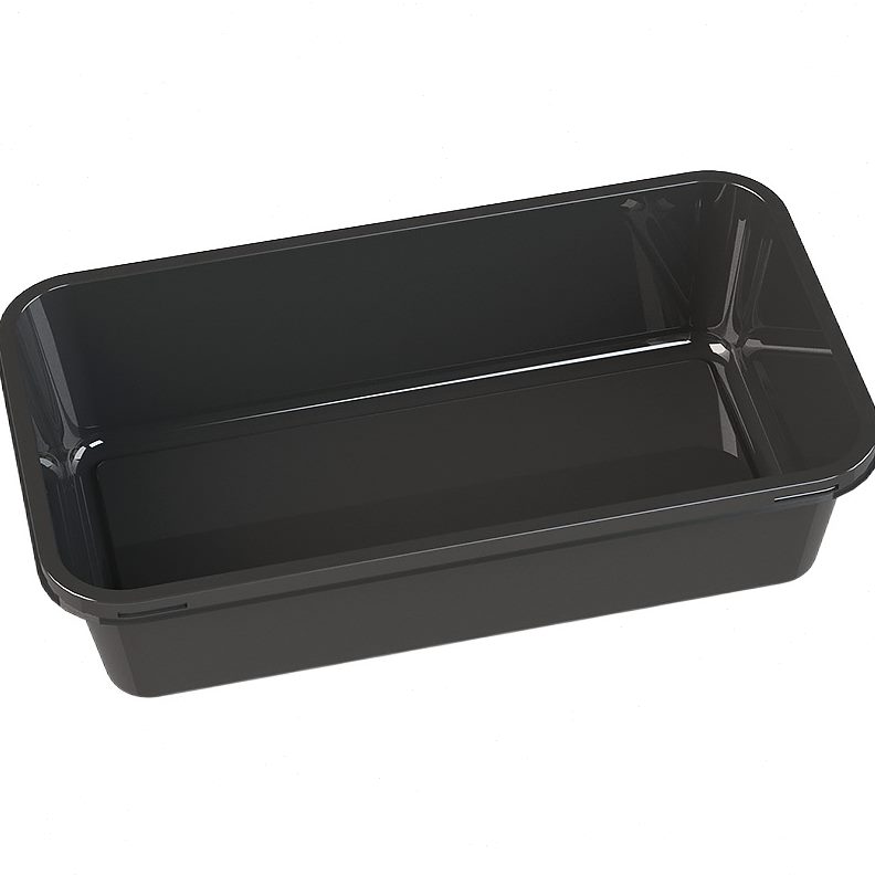 网红香梨打包盒黑耀款水果托盘加厚一次性黑色包装盒子透明打包盒