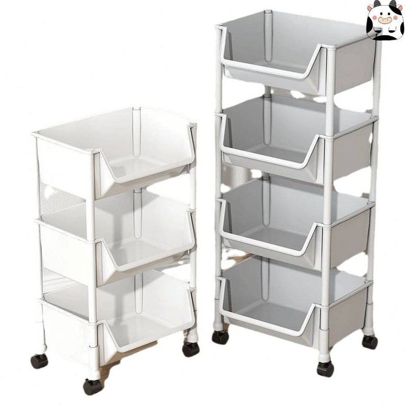 移动书架置物架落地多层带轮客厅卧室宿舍儿童小书柜小推车收琴萱
