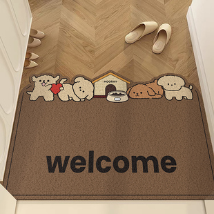 卡通入户门丝圈地垫大门口进门脚垫家用玄关地毯可裁剪加厚门内外