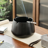 陶瓷烟灰缸家用办公室客厅创意大号高级感摆件个性 烟缸 潮流中式