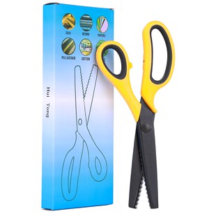 新款高端彩色花边锁边裁缝波浪剪刀 加硬刀片锋利耐用度增加30%