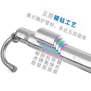 免打孔隐形伸缩晾衣架凉捍家用阳台不Z锈钢晒衣 晒被子神器即挂式