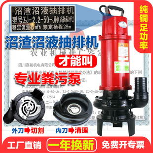吸粪潜水泥浆 污水泵抽粪220v380v家用化粪池排污泵K养殖场切割式