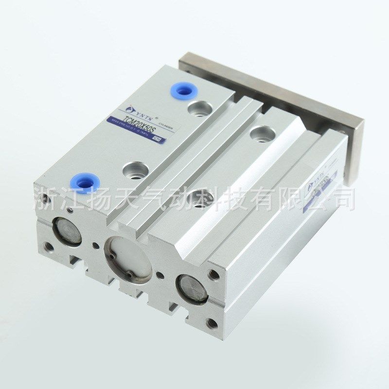 三轴三杆气缸TCM20X20/30/40/50/75/100/125S带磁薄型气动气缸