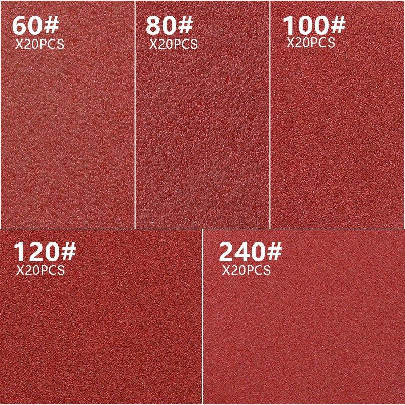 跨境新款   电磨配件 100件套5寸 植绒砂纸片