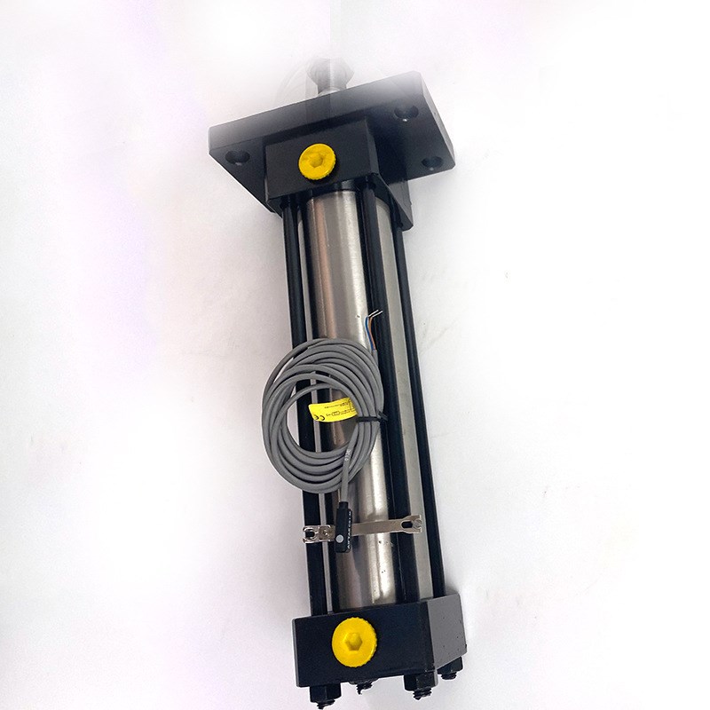 不锈钢前法兰式重型油缸定制双轴可调拉杆油缸不锈钢带磁感应油缸