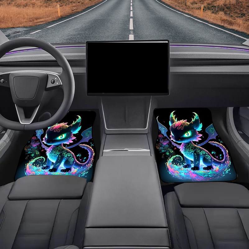 JIT急采汽车上层保护主驾驶脚垫跨境TEMU印花耐磨通用汽车脚垫