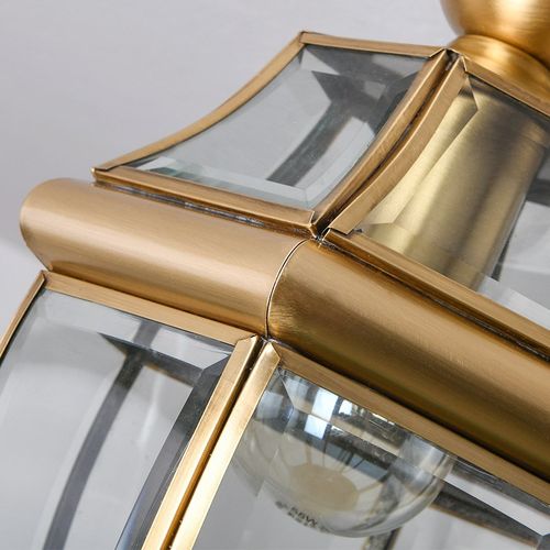 美式全铜小吸顶灯现代简约个性阳台灯过道灯玄关走廊灯全铜过道灯