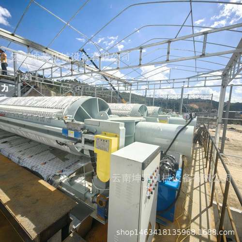 云南武定高压隔膜压滤机市政污泥脱水设备全自动板框厢式过滤机