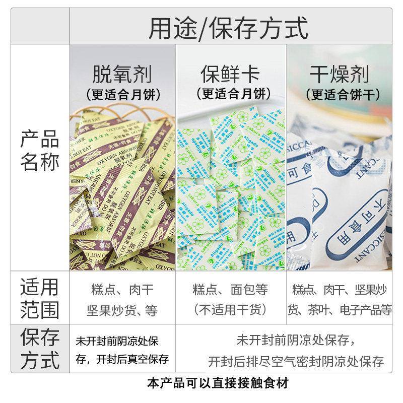 新品食品保鲜卡外控型酒精食品干燥剂蛋糕中秋月饼面包糕点防潮防