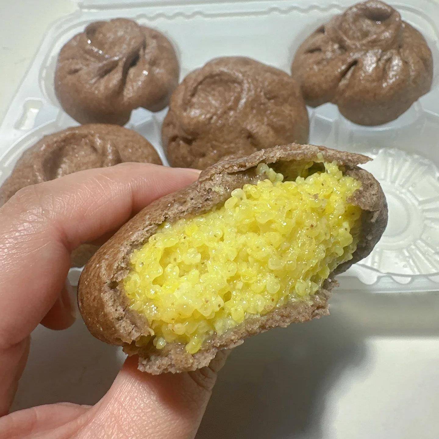 新品粗粮包子大黄米黑全麦包子黄米夹心糯叽叽包子山东手工面食品