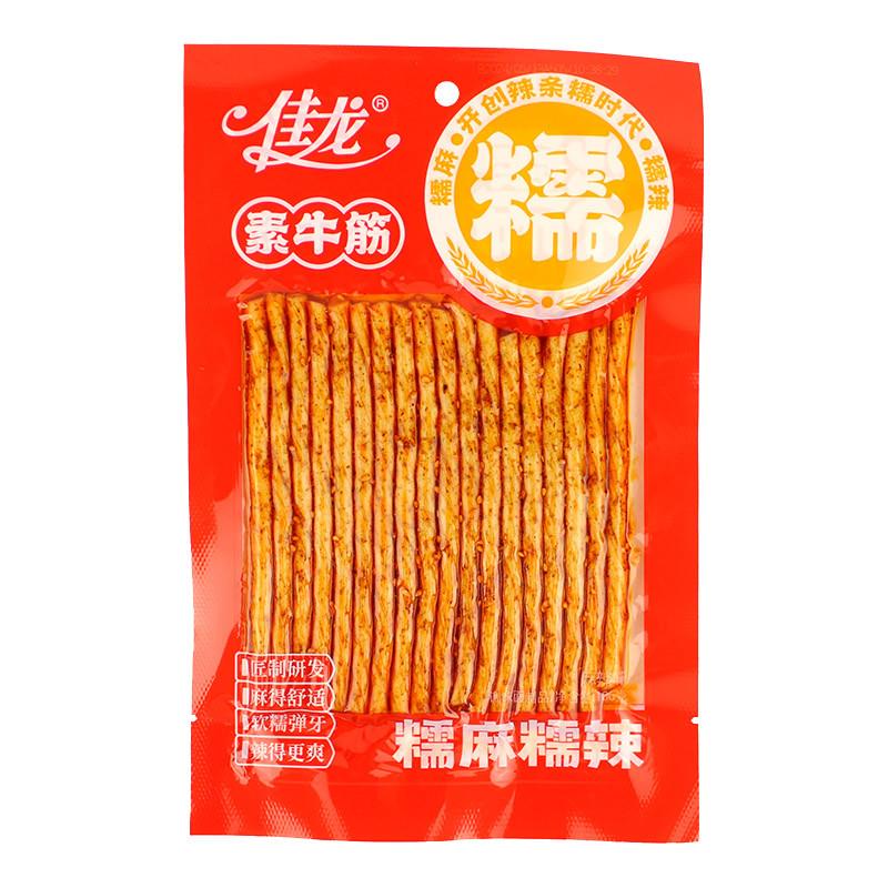 佳龙素牛筋板筋豆角味辣条106g怀旧味道辣片面筋休闲解馋零食小吃