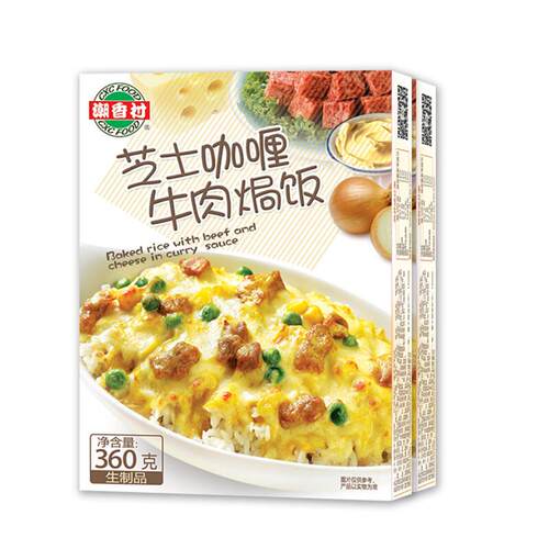 潮香村 芝士咖喱牛肉焗饭360g 速食米饭 方便焗饭 西餐厅方便米饭
