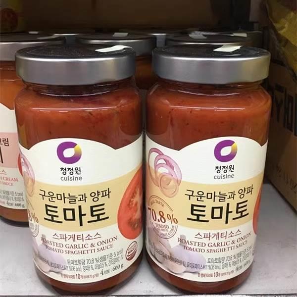 包邮韩国清净园招牌奶酪意大利面酱料奶油番茄辣味意式拌面酱600g
