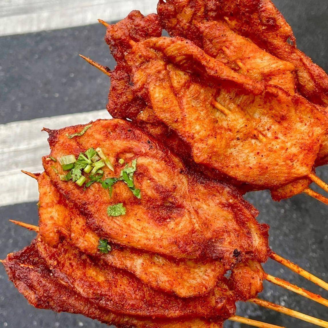 新品200串单冻大里脊肉串商用整箱铁板烧烤炸串食材特大号鸡肉串